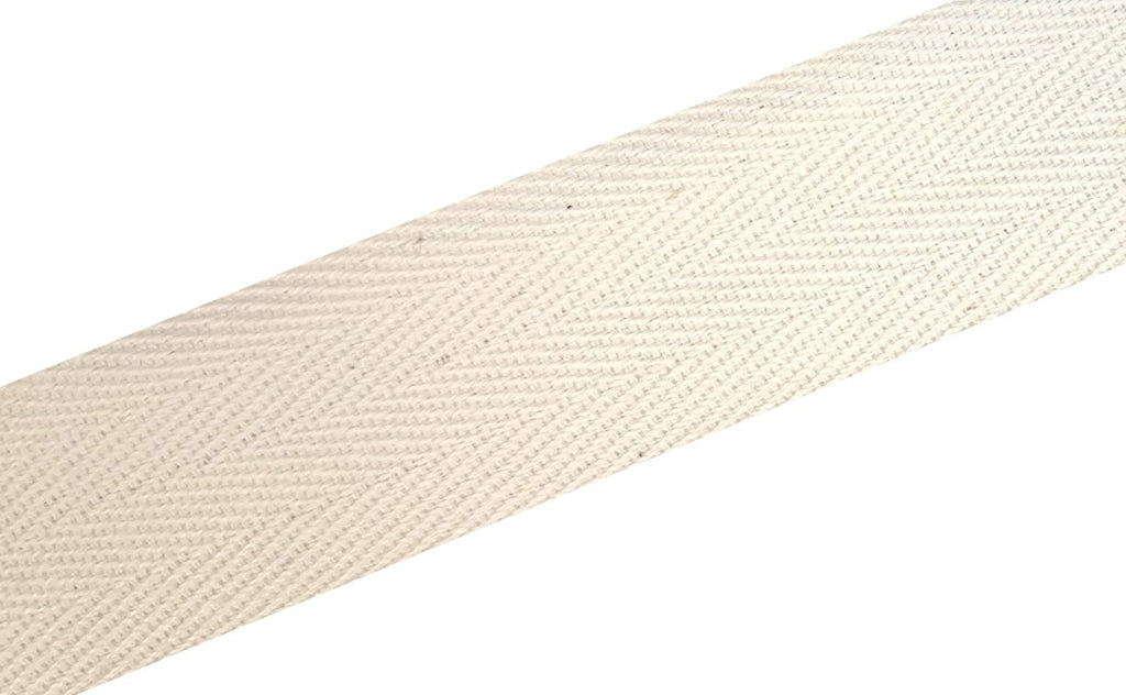 FUNORNAM 2Inch Wide Herringbone Cotton Rug Seam Ribbon Webbing Carpet  Binding Trim Twill Tape for DIY Craft Sewing, Handle Cloth Bag, Handbag
