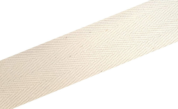 Warmadorn 1-1/2 Inch Cotton Twill Tape Ribbon 55 Yard, Soft Natural Webbing  Tape Roll Herringbone Bias Tape for Sewing DIY Crafts Home Decor, Beige