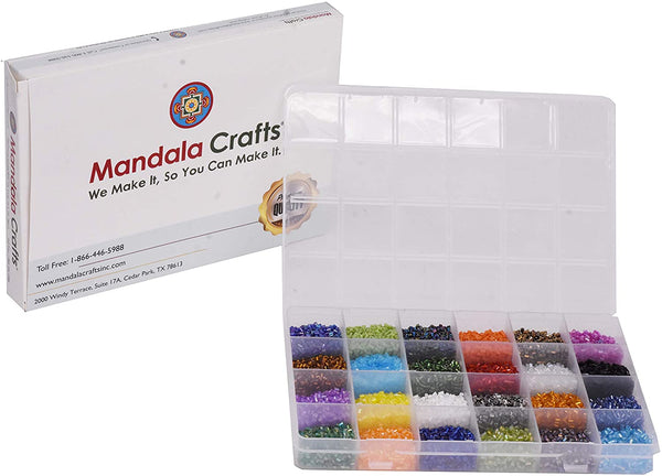 Mandala Crafts 6000 PCs 3mm Glass Seed Beads for Jewelry Making – Small  Beads for Jewelry Making – Tiny Beads Kit Black Seed Beads 8/0