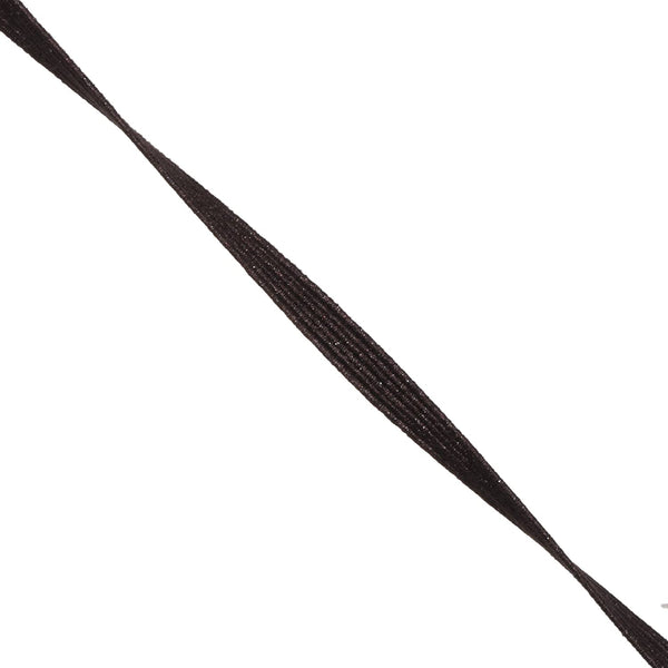 BLACK Flat Elastic 1/4 or 6mm Knitted Braided Strong Stretchy