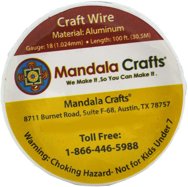 Mandala Crafts Anodized Aluminum Wire for Sculpting, Armature, Jewelry Making, Gem Metal Wrap, Garden, Colored and Soft, 1 Roll(14 Gauge, Silver)