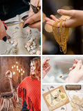 Mandala Crafts Crimp Beads for Jewelry Making – Bead Stopper Crimping Beads for Jewelry Making and Beading - Bead Crimping Kit 3 Colors 1.5mm 2mm Tube 8200 pcs