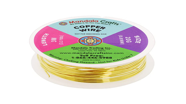 Mandala Crafts Copper Wire for Jewelry Making – Metal Craft Wire for Crafts – Tarnish-Resistant Beading Jewelry Wire Coil Wire for Jewelry Wrapping Green 28 Gauge 55 Yards