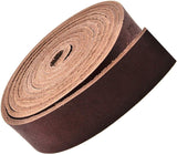 Mandala Crafts Genuine Leather Strap – Brown Cowhide Leather Strips for Crafts – Strap Leather Wrap for Handbag Saddle Belt Jewelry Making Craft Leather Straps 3/4 Inch Wide 6 Feet Long