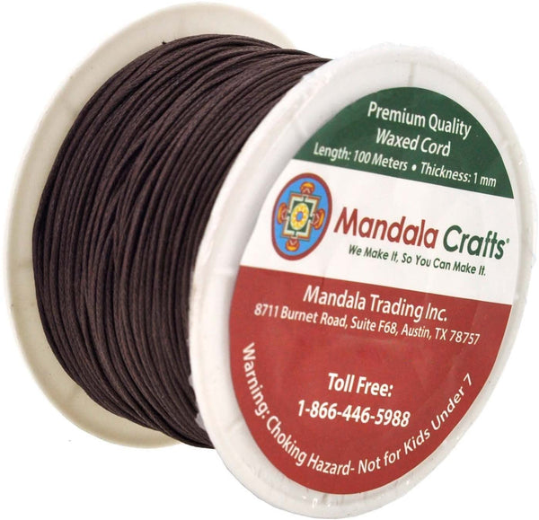 Mandala Crafts 1mm 109 Yards Jewelry Making Beading Crafting Macramé Waxed Cotton Cord Thread (Silver)
