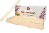 Fan Handle, Craft Stick, Wooden Paddle Kit for Wedding, Program, Auction Bidding, Paint, Popsicle; Jumbo Pack by Mandala Crafts