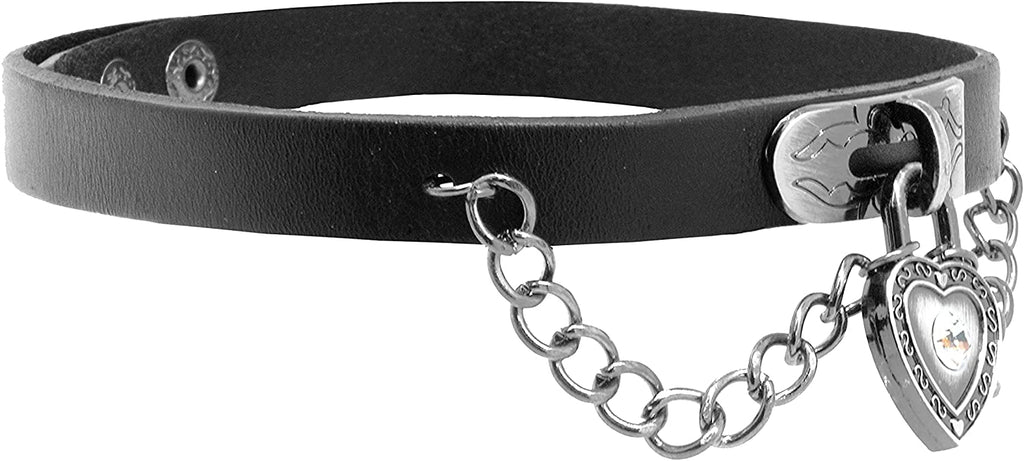 Punk Men Women Leather Choker Chain Buckle Collar Necklace Jewelry  Adjustable