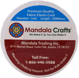 Mandala Crafts 1mm Elastic Cord Stretchy String for Bracelets, Necklaces, Jewelry Making, Beading, Masks; 109 Yards Cream