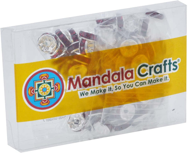 Mandala Crafts Crystal Glass Rondelle Spacer Beads for Jewelry Making, Beading, Crafting