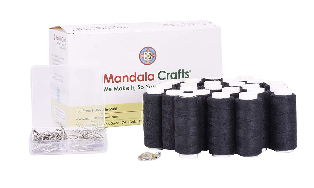 Mandala Crafts Dirty Blonde Hair Weave Needle and Thread Set - Hair Needle  and Thread Kit for Sewing Hair – 70 C Needles T Pins 24 Hair Weaving Thread
