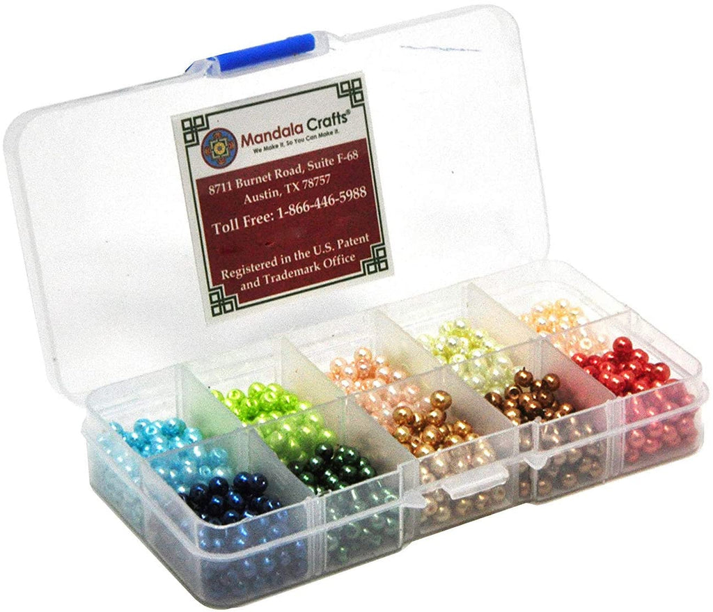 4mm Glass Beads Round, Assorted, Pack Of 10 Strings