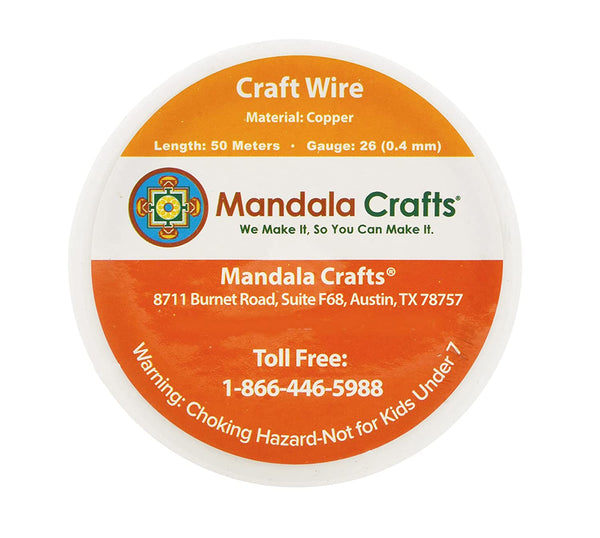 Mandala Crafts Copper Wire for Jewelry Making – Metal Craft Wire for Crafts – Tarnish-Resistant Beading Jewelry Wire Coil Wire for Jewelry Wrapping