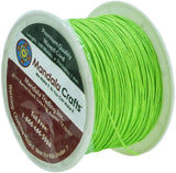 Mandala Crafts 1mm 109 Yards Jewelry Making Beading Crafting Macramé Waxed Cotton Cord Thread (Lime Green)