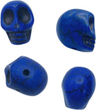 Mandala Crafts Howlite Carved Skull Beads for Jewelry Making Skull Charms - Small Skulls for Crafts - Bulk Skeleton Beads Skull Head Beads for Bracelet Spacer Necklace