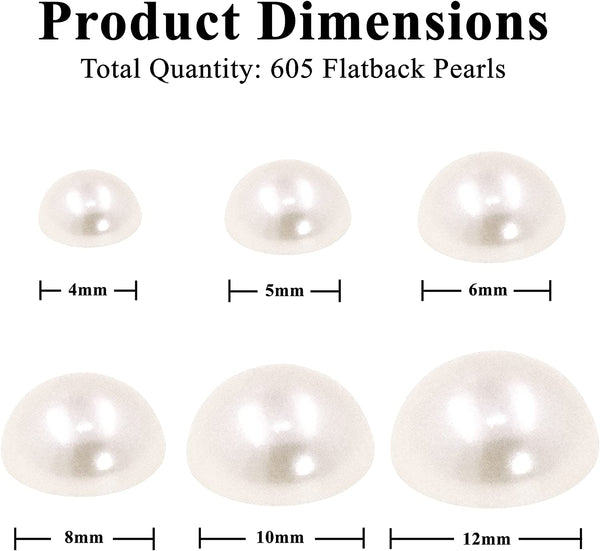 FLAT BACK PEARLS 4MM White