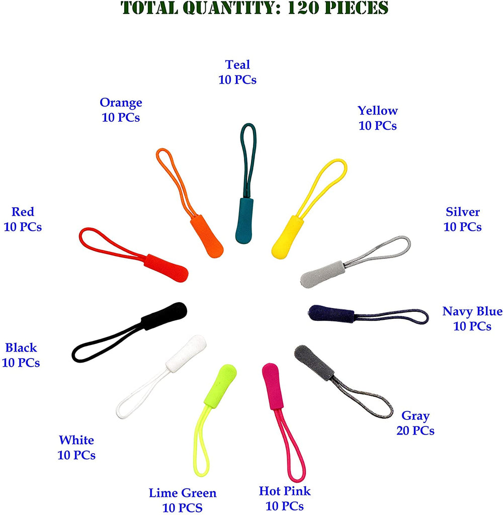 10pcs Zipper Slider, Zipper Replacement Slider Zipper Pull Replacement for  Jackets, Handbags, Backpacks, Zipper Repair(Multicolor)