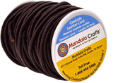 Mandala Crafts Round Cowhide Genuine Leather String Cord, Natural Rawhide Rope for Jewelry Making, Kumihimo Braiding, Shoelaces