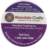 Mandala Crafts Nylon Satin Cord, Rattail Trim Thread for Chinese Knotting, Kumihimo, Beading, Macramé, Jewelry Making, Sewing (0.8mm 109 Yards, Brown)