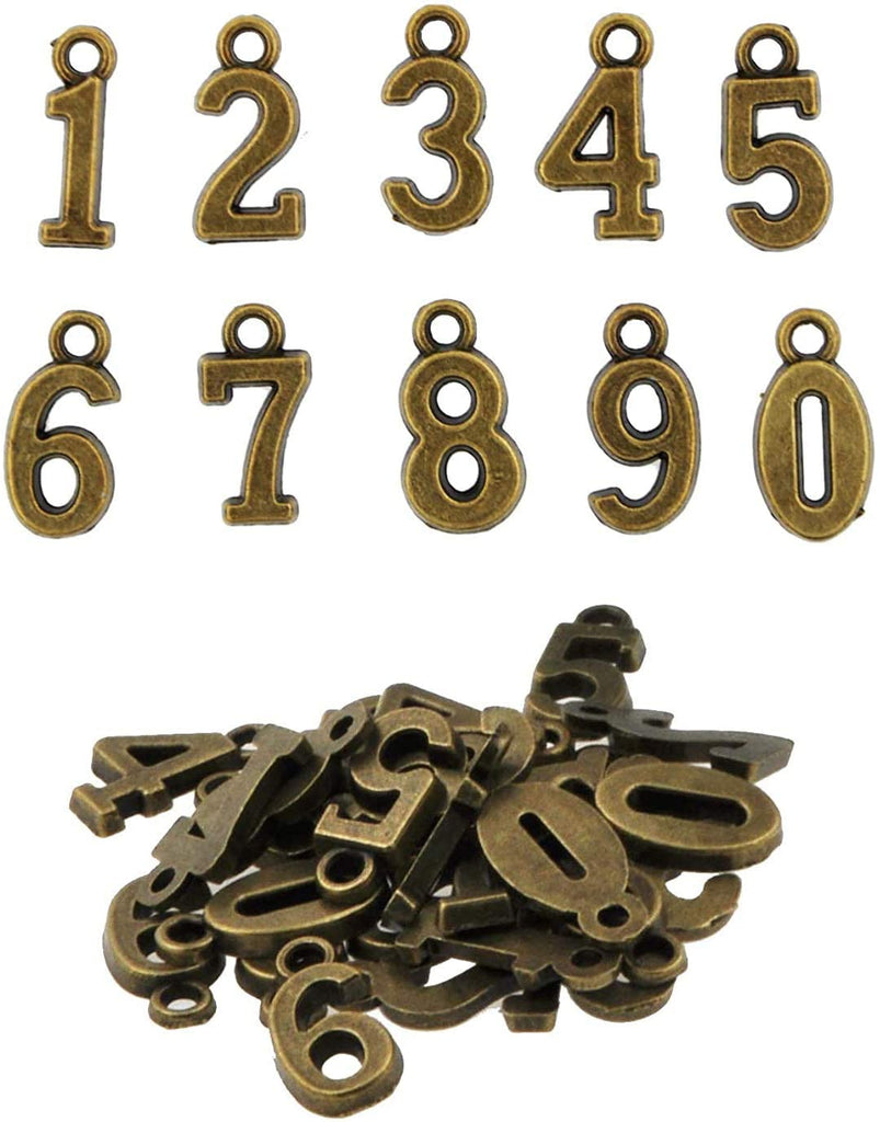 Number Charms for Necklaces, Bracelets, Pendants, Jewelry Making, 0-9 –  MudraCrafts