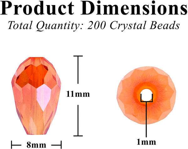 Mandala Crafts Bicone Crystal Beads for Jewelry Making – Faceted Bicone Crystal Glass Beads for Jewelry Making Crafts Beading