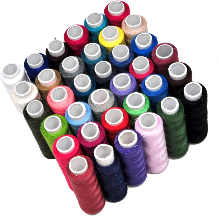 Mandala Crafts 36 Color All Purpose Hand Machine Sewing Embroidery Polyester Thread Assortment Spools Kit