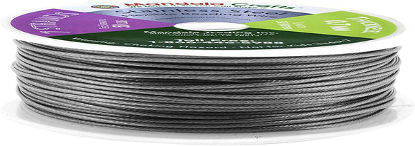 Mandala Crafts Tiger-Tail Beading Wire for Jewelry Making - 7 Strand Bead Stringing Wire for Jewelry Making DIY Crafting 7 Strands 21 Gauge 0.7MM 98FT