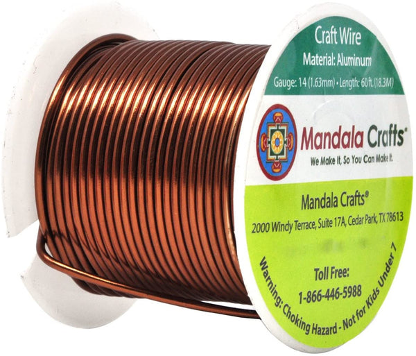 Mandala Crafts Anodized Aluminum Wire for Sculpting, Armature, Jewelry Making, Gem Metal Wrap, Garden, Colored and Soft, 1 Roll(18 Gauge, Red)