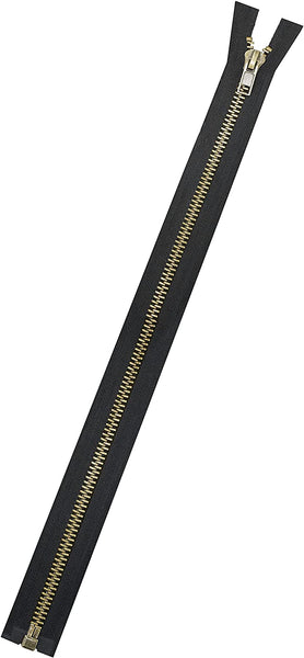 Mandala Crafts Heavy Duty Zipper – Metal Zipper – #10 Black