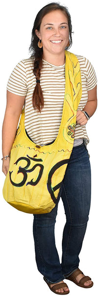Mandala Crafts Hippie Bag - Boho Bag - Hobo Hippie Purse - Indie Style Hippie Crossbody Bag - Blue Sun Bohemian Sling Shoulder Bag