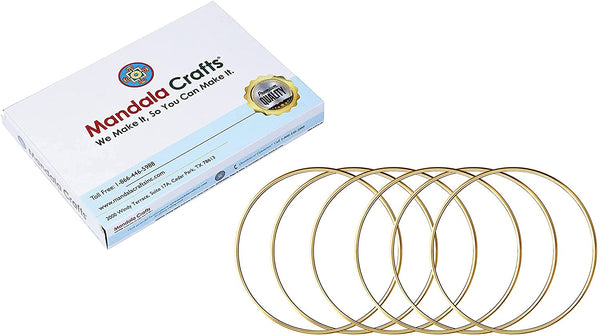 Mandala Crafts Metal Rings for Crafts – Large Metal Hoops for