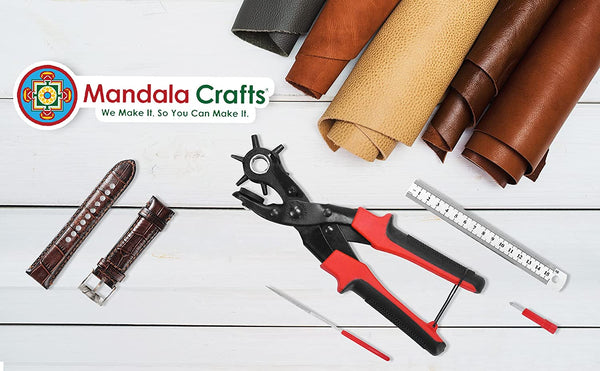 Mandala Crafts Leather Hole Puncher - Leather Punch Tool - Belt Hole P –  MudraCrafts