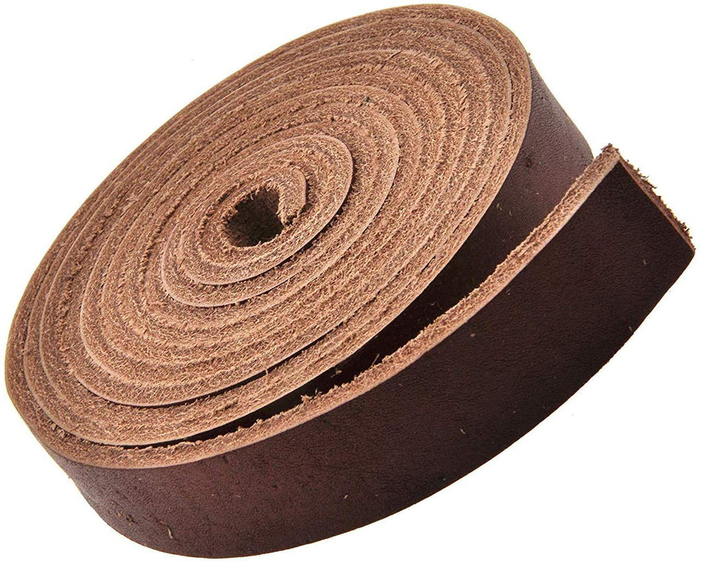 Leather Strap, Full Grain Buffalo Leather Strip for Crafts – Brown