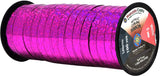Mandala Crafts Glitter Curling Ribbon, Crimped, Iridescent, Metallic Décor for Balloon, Gift Wrapping, Party Favors, Holiday, 5mm (Two Rolls 200 Yards, Hot Pink)