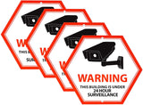 Mandala Crafts 24 Hour Video Surveillance Sign, Security Camera Sign, Aluminum Warning Sign for Outdoors, Homes, Businesses, CCTV Recording