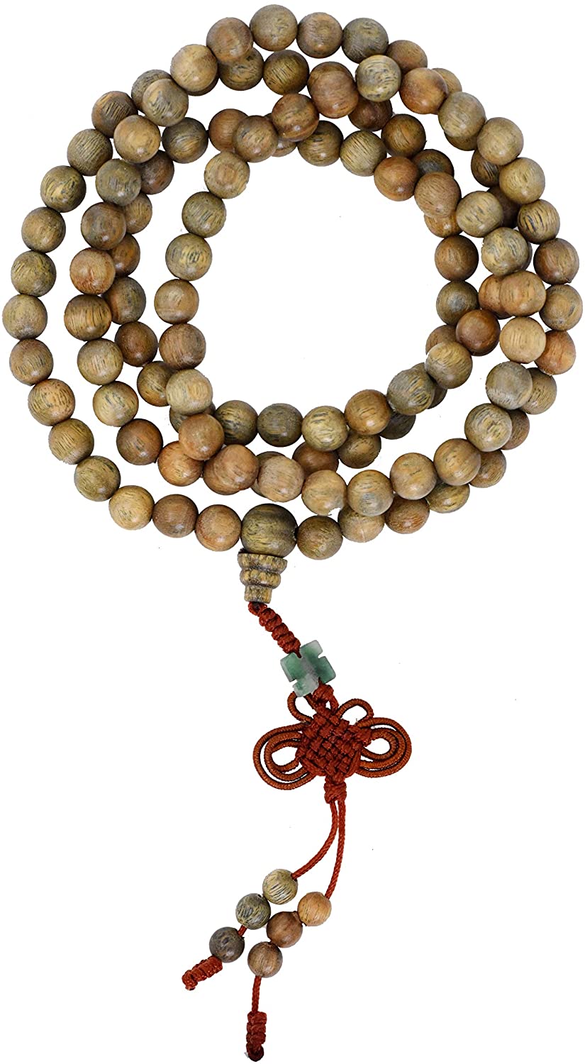 Sandalwood 8mm Mala Beads 108 Bead Wood Yoga Mala Bracelet Necklace Meditation  Beads 