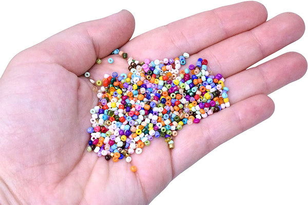 FOREDOO Tiny Glass Seed Beads Set 8263 Pcs 3mm Mini Beads Set and