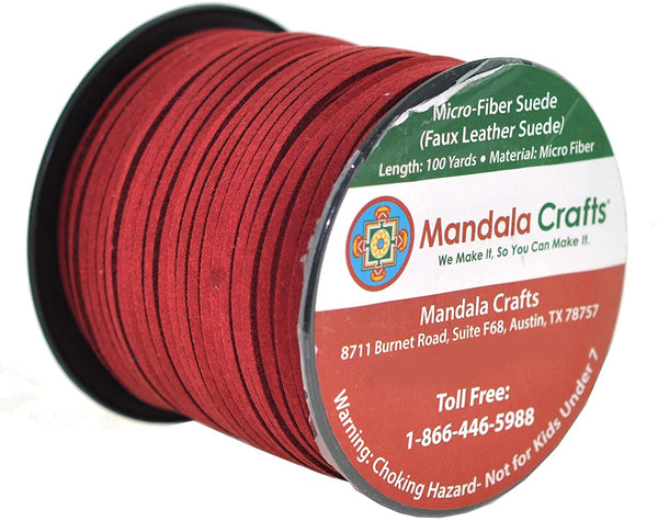 Mandala Crafts 100 Yards 2.65mm Wide Jewelry Making Flat Micro Fiber Lace Faux Suede Leather Cord (Ice Gray)