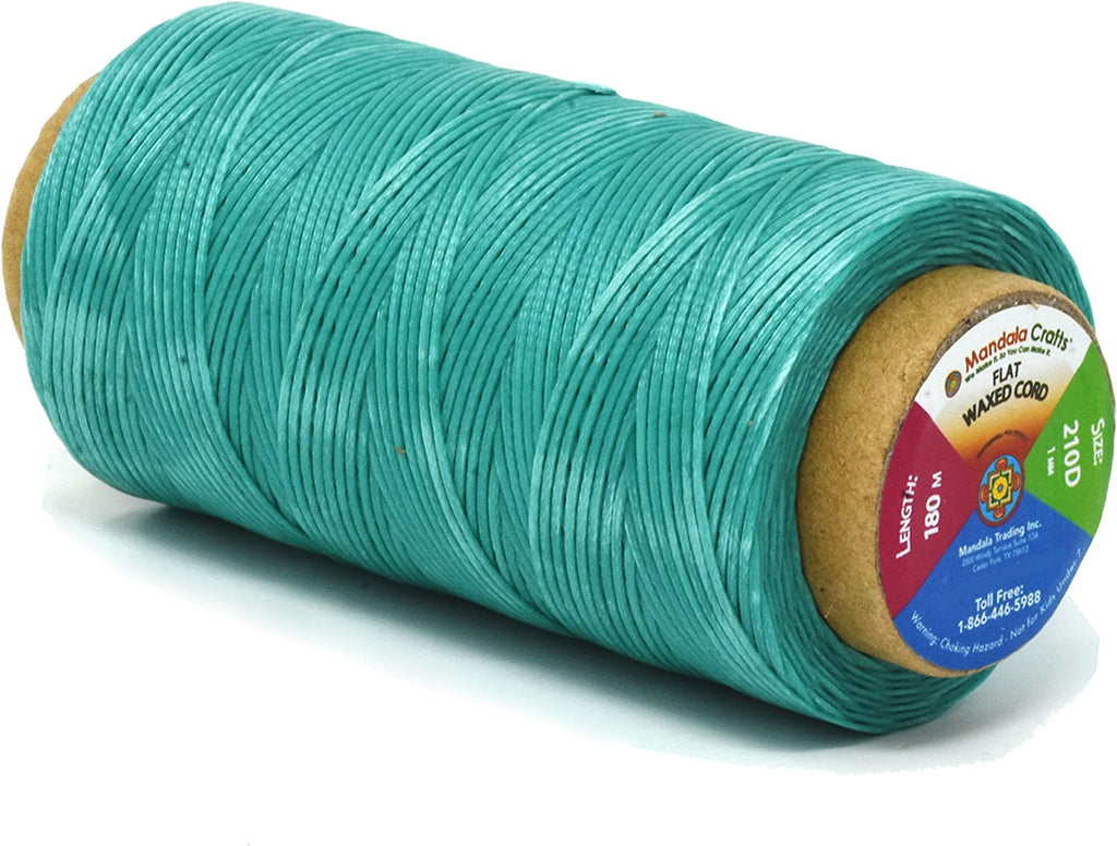 BUYISI Hand sewn braided wax cord 150D small roll leather flat wax thread  sewing thread 