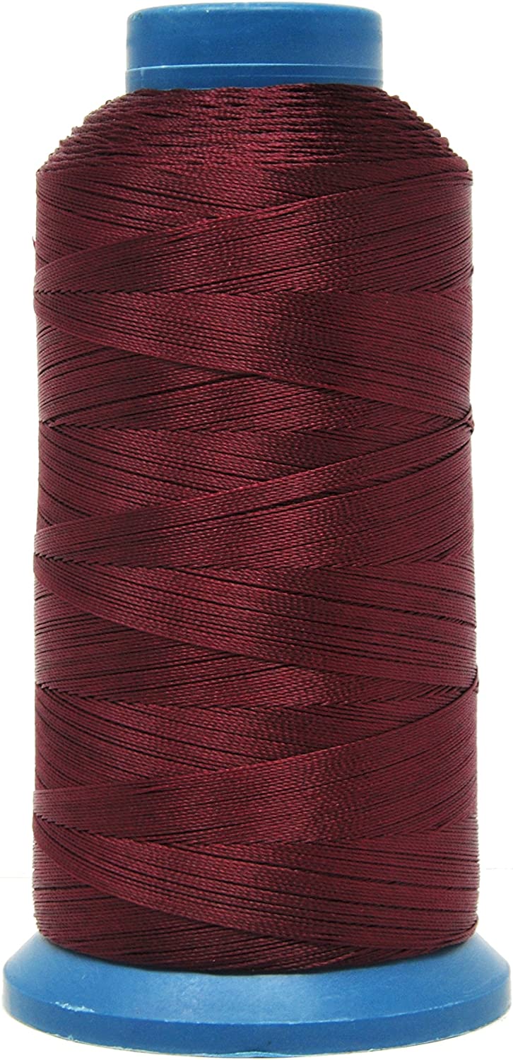 Mandala Crafts Bonded Nylon Thread for Sewing Leather, Upholstery, Jeans and Weaving Hair; Heavy-Duty; 1500 Yards Size 69 T70 (Gray)