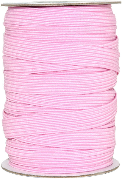 Mandala Crafts Flat Elastic Band - Braided Stretch Strap Cord Roll for Sewing and Crafting 1/2 inch 12mm 20 Yards