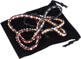 Mandala Crafts Stackable Bohemian Bracelet for Women – Layering Freshwater Cultured Pearl Beaded Leather Boho Wrap Bracelet – Hippie Multi Layered Bracelets for Women White and Black
