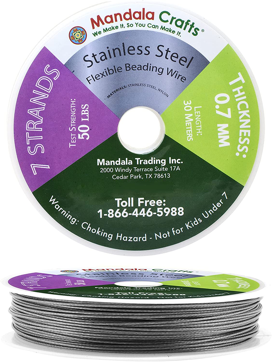 22 Gauge Stainless Steel Wire for Jewelry Making, Bailing Wire