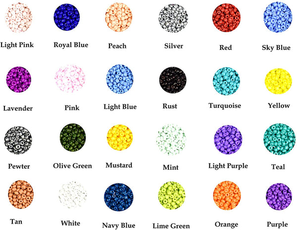 Mandala Crafts Glass Seed Beads for Jewelry Making - Mini Glass Beads for  Bracelets Waist Beads - Small Pony Beads Kit Bulk Beading Supplies for  Crafts Round 9000 PCs 3 X 2mm Size 8/0 