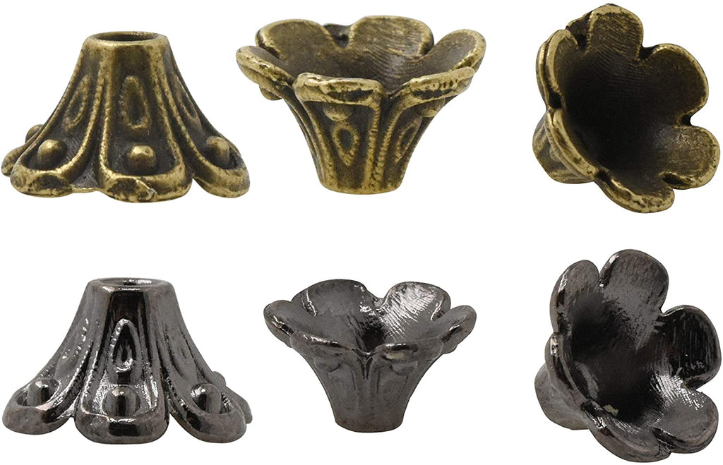 Mandala Crafts Metal Bead Caps for Jewelry Making Bulk Assorted