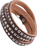 Mandala Crafts Leather Wrap Bracelets for Women & Teens – Metal Studded Wrap Leather Bracelet for Women Girls - Multilayer Leather Bracelet for Men