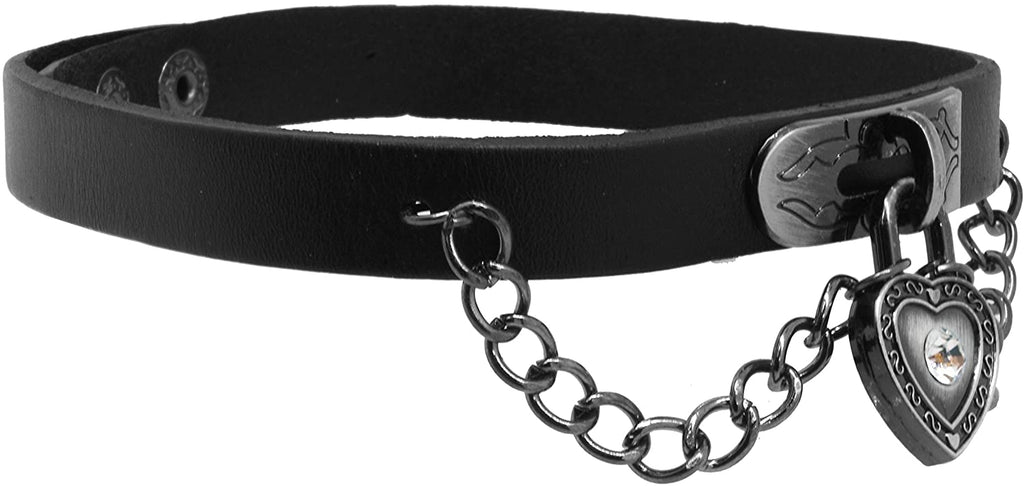 Goth choker with chain and spikes