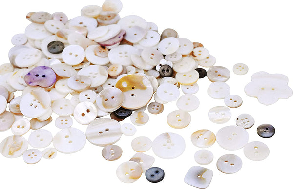 Mandala Crafts Natural Shell Buttons for Crafts – Bulk Mother of