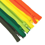 Nylon Zippers for Sewing, 28 Inch 40 PCs Bulk Zipper Supplies in 20 Assorted Colors; by Mandala Crafts