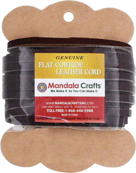 Mandala Crafts Flat Genuine Leather Cord for Jewelry Making – Leather –  MudraCrafts