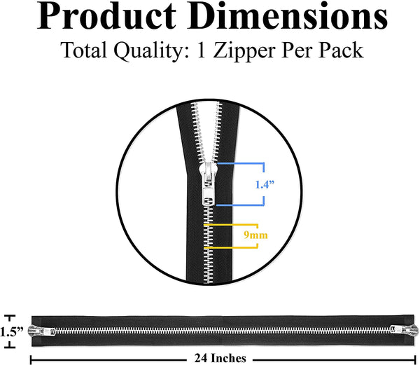 Heavy Duty Zipper 150cm Dual Separating Zipper For Jacket Coat Sewing Craft  